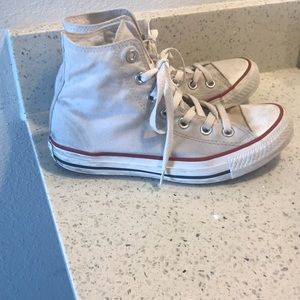 Freshly washed (still drying) high top chucks